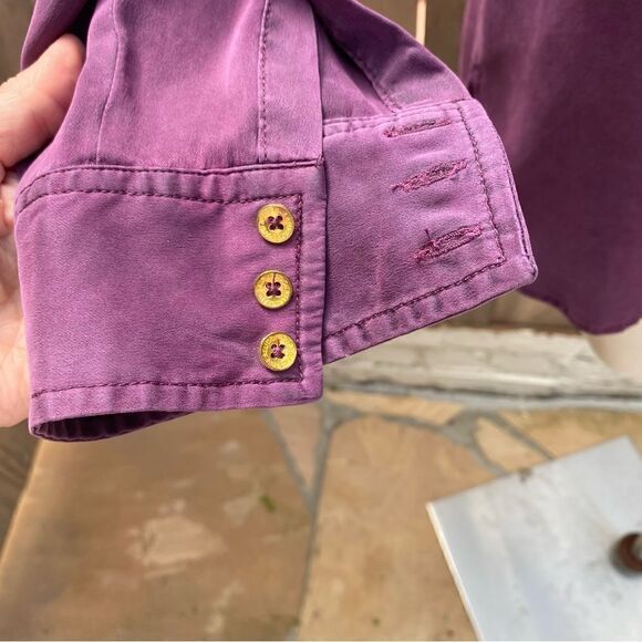 TRUE RELIGION purple silk button down size XS - Picture 5 of 12
